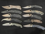 (10) Spydeco Pocket Knives