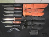 (8) Ka-Bar Knives and (7) Sheaths