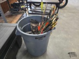 Brute Trash Can with Arrows, Arrow Quiver, Gun Cases, and Hard Cases