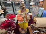 Large Clown W/ Poodle Statue
