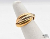 18K Gold Cartier 3 Band Ring, 11.71g
