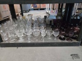 Over (30) Clear & Purple Glassware