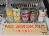 Vintage Beer Cans, Soda & Metal Sign