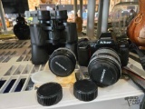 Nikon N8008 Camera W/ Accessories & Binoculars