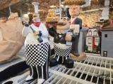 (3) Chef/Butler Figures