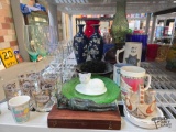 Glassware, Vases, Oil Lamp & More