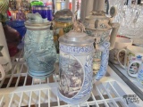 (4) Steins With Lids