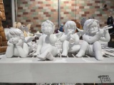 (4) Ceramic Cherub Angels