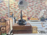 Jewlery Box, Table Lamp & Small Clock