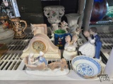 Precious Moments, Cermaic Mantel Clock & More