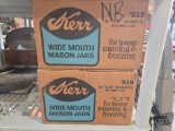 (2) Boxes Of Kerr Wide Mouth Mason Jars