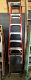 Werner 8ft Ladder and 1ft 7in Rubbermaid Step Stool