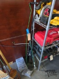 (3) Fishing Poles, Reels, Tackle Box, Weights & Hooks