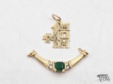 (2) 14k Gold Pendants, 3.64g