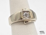 14K White Gold Diamond Ring, 7.41g
