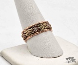 14K Gold Floral Band, 6.55g