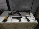 Dart Gun with Darts BB Gun and Wrist Rocket Sling Shot