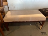 Upholstered Diamond Patterned Bench