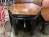 Wooden Hexagon End Tables & Coffee Table