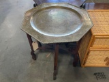 Oriental Style Brass Tray Table