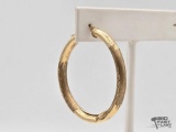 10K Gold Single Hoop Earring, 2.03g