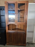 Wood Corner Display Cabinet