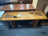Desk with Gold Toned Trim