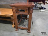 Wood Side Table W/ Drawer
