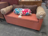 Storage Bench/Ottoman & Throw Pillows