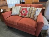 Love Seat & Throw Pillows