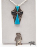 Sterling Silver Cross & Tasmanian Devil Pendants, 8.95g