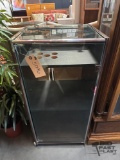 Sanyo Stereo Glass Cabinet with Wheels