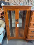Light Up Wood Display Cabinet