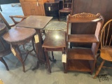 (3) Tables and (1) Shelf