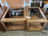 (2) Wood Table Ends