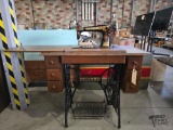 Singer Sewing Machine and Table