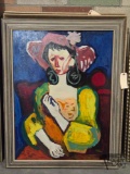 Abstract Portrait Artist Signed Framed Artwork