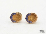 (2) 1/10 10k Gold Long Beach Pins, 2.84g