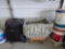 Samsonite Suitcase, Foot Stool, Tote, and Fridge Magnets