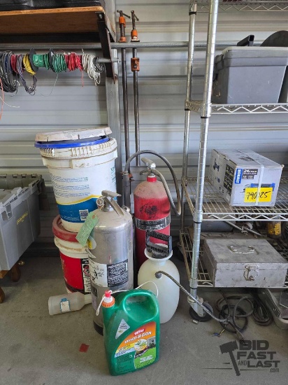 Fire Extinguishers,Coastal R&O Hydraulic Oil, Bar Clamps, RoundUp Sprayer, Ortho Weed B Gone,
