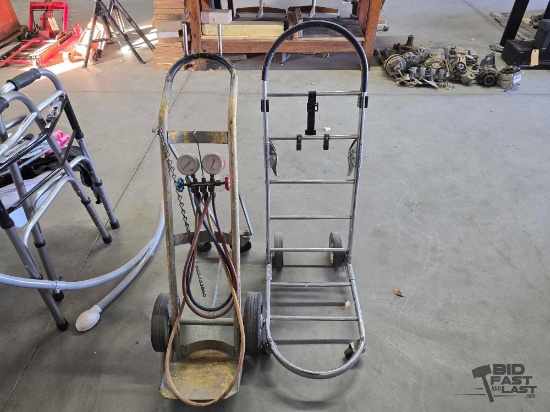Acetylene Tank Dolly Oxygen and Acetylene Gauges and Cart Along Dolly