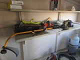 (2) Ryobi Weed Whacker, (1) Black & Decker Hedge Trimmer, Water Line