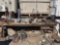 10' Work Bench with Littlestown Bench Vise, Leaf Springs, Paint Sprayer, Winch, Flywheels