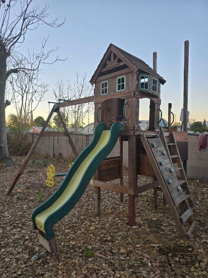 Playground with Slide and Swings