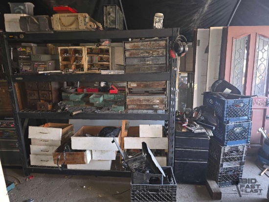 Bolt Organizers, Wooden Crates, Pipe Wrenches, Welding Masks, Carburetor
