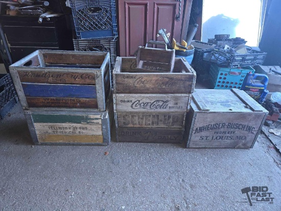 (8) Wooden Crates