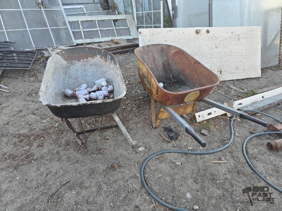(2) True Temper Wheel Barrows