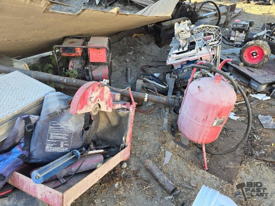 2 Wet Saws Generator Media Blasting Tank