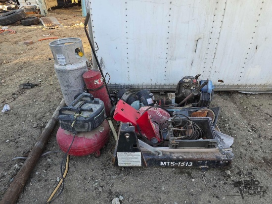 Tile Plus wet Saw Air Compressor Acetylene Tanks Propane Tank