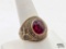 10K Gold Sapphire 1961 Arkansas Military Academy Class Ring, 11.55g